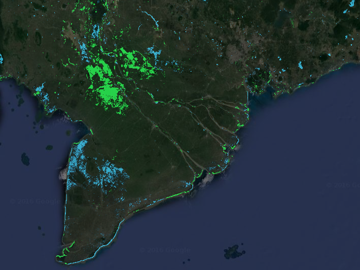 Source: Aqua Monitor, Donchyts et.al, (2016), "Earth's surface water change over the past 30 years", Nature Climate Change v.6, page 810-813. [screen shot taken 4/10/2016].
